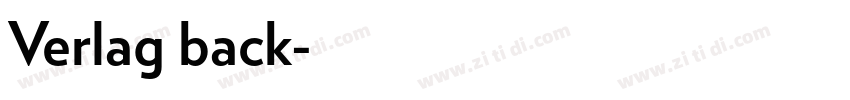 Verlag back字体转换